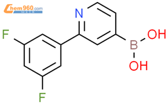 2-(3,5-二氟苯基)吡啶-4-硼酸结构式图片|2225180-11-8结构式图片