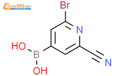 2-溴-6-氰吡啶-4-硼酸结构式图片|2225181-31-5结构式图片