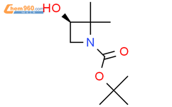 tert-Butyl (3r)-3-hydroxy-2,2-dimethyl-azetidine-1-carboxylate结构式图片|2227199-03-1结构式图片