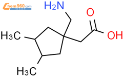 2-[(3S,4S)-1-(aminomethyl)-3,4-dimethylcyclopentyl]acetic acid结构式图片|223445-75-8结构式图片