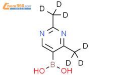 (2,4-二(甲基-d3)嘧啶-5-基)硼酸结构式图片|2241877-10-9结构式图片