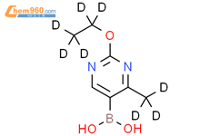 (2-(乙氧基-d5)-4-(甲基-d3)嘧啶-5-基)硼酸结构式图片|2241877-12-1结构式图片