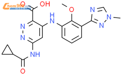 3-Pyridazinecarboxylic acid, 6-[(cyclopropylcarbonyl)amino]-4-[[2-methoxy-3-(1-methyl-1H-1,2,4-triazol-3-yl)phenyl]amino]-结构式图片|2245111-18-4结构式图片