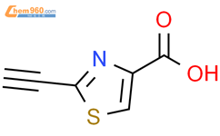2-乙炔基噻唑-4-羧酸结构式图片|2246923-22-6结构式图片