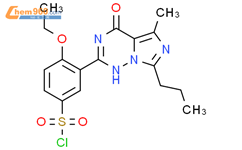 4-乙氧基-3-(5-甲基-4-氧代-7-丙基-3,4-二氢-咪唑并[5,1-f][1,2,4]-噻嗪-2-基)苯-磺酰氯结构式图片|224789-26-8结构式图片