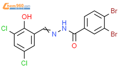 3,4-二溴-苯甲酸 2-[(3,5-二氯-2-羟基苯基)亚甲基]酰肼结构式图片|2256083-32-4结构式图片
