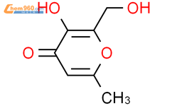 2-羟基甲基-3-羟基-6-甲基-吡喃-4(1h)-酮结构式图片|22639-17-4结构式图片