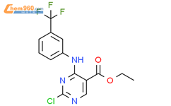 2-氯-4-(3-(三氟甲基)苯基氨基)嘧啶-5-甲酸乙酯结构式图片|227449-11-8结构式图片