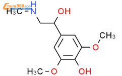 Benzenemethanol,4-hydroxy-3,5-dimethoxy-a-[(methylamino)methyl]-, hydrochloride (1:1)结构式图片|22775-12-8结构式图片