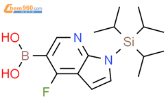 4-氟-1-[三(丙-2-基)硅基]-1H-吡咯并[2,3-b]吡啶-5-基硼酸结构式图片|2304634-59-9结构式图片