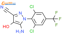 5-氨基-1-[2,6-二氯-4-(三氟甲基)苯基]-4-羟基-1H-吡唑-3-甲腈结构式图片|2304825-80-5结构式图片