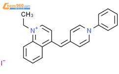Quinolinium, 1-ethyl-4-[(1-phenyl-4(1H)-pyridinylidene)methyl]-, iodide结构式图片|23060-33-5结构式图片