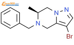 Pyrazolo[1,5-a]pyrazine, 3-bromo-4,5,6,7-tetrahydro-6-methyl-5-(phenylmethyl)-, (6S)-结构式图片|2306252-53-7结构式图片