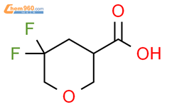 5,5-difluorotetrahydropyran-3-carboxylic acid结构式图片|2306269-26-9结构式图片