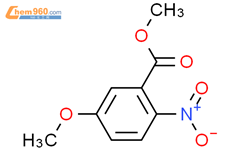 5-甲氧基-2-硝基苯甲酸甲酯结构式图片|2327-45-9结构式图片