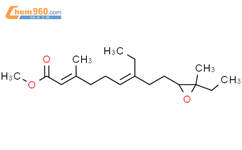2,6-Nonadienoic acid,7-ethyl-9-(3-ethyl-3-methyl-2-oxiranyl)-3-methyl-, methyl ester结构式图片|23314-84-3结构式图片