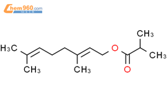 异丁酸橙花酯结构式图片|2345-24-6结构式图片