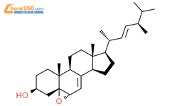 5alpha，6alpha-环氧-5alpha-ergosta-7,22-dien-3beta-ol结构式图片|23637-31-2结构式图片
