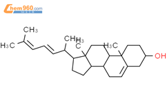 胆固醇-5,22,24-三烯-3-醇，（3b，22E）-（9CI）结构式图片|23656-66-8结构式图片