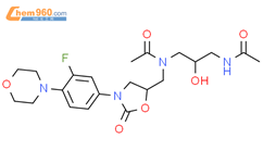 N-[3-(乙酰氨基)-2-羟丙基]-N-[[3-[3-氟-4-(4-吗啉基)苯基]-2-氧代-5-恶唑烷基]甲基]乙酰胺结构式图片|2377633-44-6结构式图片