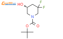(R)-3,3-Difluoro-5-hydroxy-piperidine-1-carboxylic acid tert-butyl ester结构式图片|2387560-06-5结构式图片