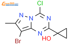 1-(8-bromo-4-chloro-7-methyl-pyrazolo[1,5-a][1,3,5]triazin-2-yl)cyclopropanol结构式图片|2387601-55-8结构式图片