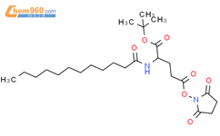 Pentanoic acid,5-[(2,5-dioxo-1-pyrrolidinyl)oxy]-5-oxo-2-[(1-oxododecyl)amino]-,1,1-dimethylethyl ester, (2S)-结构式图片|240133-36-2结构式图片