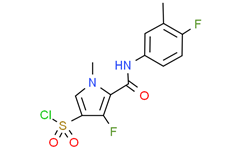 1H-​吡咯烷酮-​3-​磺酰氯4-​含氟化合物-​5-​[[(4-​含氟化合物-​3-​甲基苯基）​氨基]​羰基]​-​1-​甲基-结构式图片|2410956-55-5结构式图片