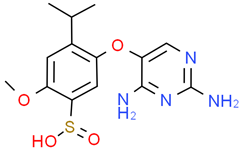 5-[（2,4-二氨基-5-嘧啶基）氧基]-2-甲氧基-4-（1-甲基乙基）苯亚磺酸结构式图片|2413718-92-8结构式图片