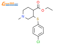 4-哌啶羧酸 3-[（4-'氯苯基）硫]-甲基乙酯结构式图片|24245-55-4结构式图片