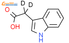 吲哚乙酸-D2氘代内标结构式图片|24420-86-8结构式图片
