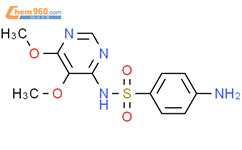 磺胺邻二甲氧嘧啶结构式图片|2447-57-6结构式图片