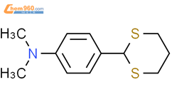 2-[4-(二甲氨基)苯基]-1,3-二噻烷结构式图片|24588-75-8结构式图片