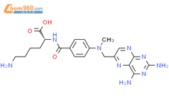 D-Lysine,N2-[4-[[(2,4-diamino-6-pteridinyl)methyl]methylamino]benzoyl]-结构式图片|246224-40-8结构式图片