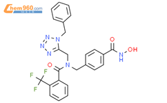 N-[(1-Benzyl-1H-tetrazol-5-yl)methyl]-N-{[4-(hydroxycarbamoyl)phenyl]methyl}-2-(trifluoromethyl)benzamide结构式图片|2484895-50-1结构式图片