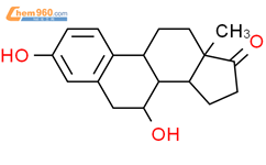 雌二醇-1,3,5（10）-三烯-17-酮，3,7-二羟基-（7a）-结构式图片|2487-49-2结构式图片