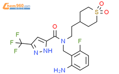 N-[(2-氨基-6-氟苯基)甲基]-N-[2-(四氢-1,1-二氧代-2H-噻喃-4-基)乙基]-3-(三氟甲基)-1H-吡唑-5-甲酰胺结构式图片|2490276-04-3结构式图片