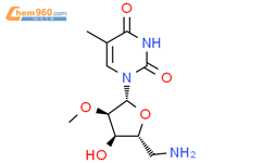 5’-Amino-5’-deoxy-2’-O-methyl-5-methyluridine结构式图片|251296-69-2结构式图片
