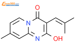 4H-Pyrido[1,2-a]pyrimidin-4-one, 2-hydroxy-8-methyl-3-(2-methyl-1-propen-1-yl)-结构式图片|252950-65-5结构式图片