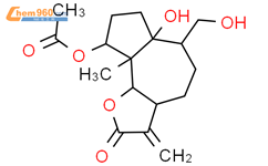Azuleno[4,5-b]furan-2(3H)-one,9-(acetyloxy)decahydro-6a-hydroxy-6-(hydroxymethyl)-9a-methyl-3-methylene-,(3aS,6R,6aR,9S,9aS,9bR)-结构式图片|25383-30-6结构式图片