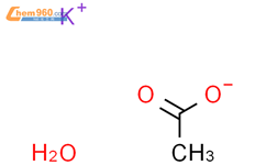乙酸钾水合物结构式图片|254966-93-3结构式图片