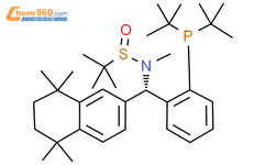 [S(R)]-N-[(S)-[2-(二叔丁基膦)苯基](5,6,7,8-四氢-5,5,8,8-四甲基-2-萘基)甲基]-N-甲基-2-叔丁基亚磺酰胺结构式图片|2561513-58-2结构式图片