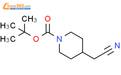 (1-叔丁氧羰基哌啶-4-基)乙腈结构式图片|256411-39-9结构式图片