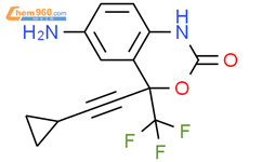 2H-3,1-Benzoxazin-2-one,6-amino-4-(cyclopropylethynyl)-1,4-dihydro-4-(trifluoromethyl)-结构式图片|256417-74-0结构式图片