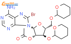 9-[2-O-乙酰-3,5-双-O-(四氢-2H-吡喃-2-基)-β-D-阿拉伯糠酰基]-8-溴-9H-嘌呤-6-胺