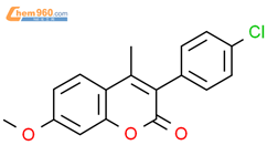 3-(4-chlorophenyl)-7-methoxy-4-methyl-2H-chromen-2-one结构式图片|263364-67-6结构式图片