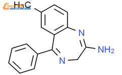 3H-1,4-Benzodiazepin-2-amine, 7-methyl-5-phenyl-结构式图片|26417-85-6结构式图片