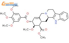 育亨班-16-羧酸，19,20-二氢-17-甲氧基-18-[（3,4,5-三甲氧基苯甲酰基）氧基]，甲酯，（3b，16b，17a，18b）-（9CI）结构式图片|2671-59-2结构式图片