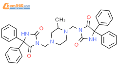 2,4-Imidazolidinedione,3,3'-[(2-methyl-1,4-piperazinediyl)bis(methylene)]bis[5,5-diphenyl- (9CI)结构式图片|26786-94-7结构式图片