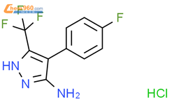4-(4-氟苯基)-3-三氟甲基-2H-吡唑-5-基胺 盐酸盐结构式图片|2716849-52-2结构式图片